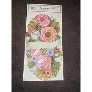 Hester & Cook Name Place Cards Set of 12 Floral Roses Table Accents Die Cut